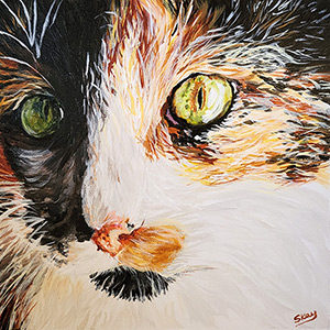 Missy - Acrylic on 10 X 10 Stretched Canvas