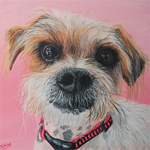 Pinky D - Acrylic on 10 X 10 Stretched Canvas